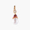 Pendentif Pendentif Art Nouveau en or jaune 18K avec perle fine et diamant 58 Facettes AB1