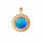 Pendentif H. Marty Limoges - Pendentif soleil en or jaune 18K émaillé 58 Facettes AB114