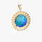 Pendentif H. Marty Limoges - Pendentif soleil en or jaune 18K émaillé 58 Facettes AB114