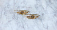 Boucles d'oreilles Poissardes anciennes - Boucles d'oreilles cœur et fleur en or rose et jaune 18 kt 58 Facettes