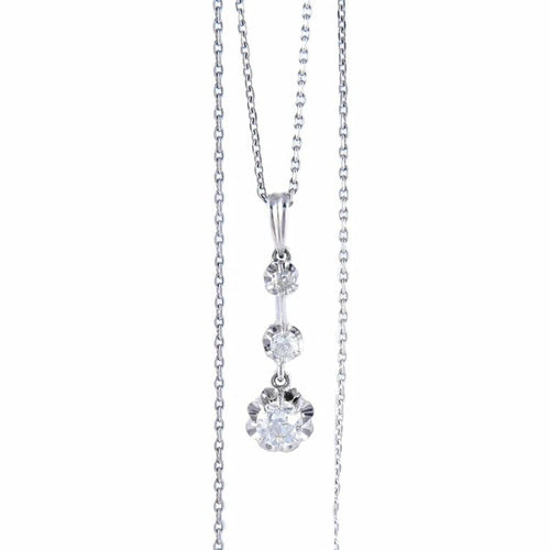 Pendentif Pendentif - Pendentif en or jaune 18K avec diamants taille ancienne 58 Facettes AB119
