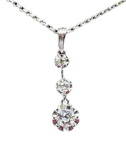 Pendentif Pendentif - Pendentif en or jaune 18K avec diamants taille ancienne 58 Facettes AB119