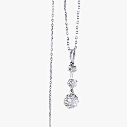 Pendentif Pendentif - Pendentif en or jaune 18K avec diamants taille ancienne 58 Facettes AB119
