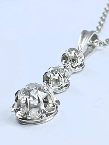 Pendentif Pendentif - Pendentif en or jaune 18K avec diamants taille ancienne 58 Facettes AB119