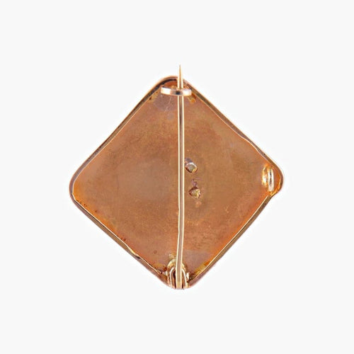 Broche Broche trèfle losangique en or jaune 18K et diamants 58 Facettes AB11