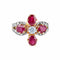 Bague 49 Bague en or jaune 18K rubis et diamants 58 Facettes AB3