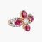 Bague 49 Bague en or jaune 18K rubis et diamants 58 Facettes AB3