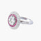 Bague 57 Bague style Art déco en or blanc 18K avec diamants et rubis 58 Facettes