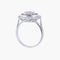 Bague 57 Bague style Art déco en or blanc 18K avec diamants et rubis 58 Facettes