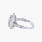 Bague 57 Bague style Art déco en or blanc 18K avec diamants et rubis 58 Facettes