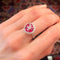 Bague 52 Bague étoile Art déco en or blanc 18K, rubis et diamants 58 Facettes AB66