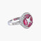 Bague 52 Bague étoile Art déco en or blanc 18K, rubis et diamants 58 Facettes AB66