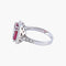 Bague 52 Bague étoile Art déco en or blanc 18K, rubis et diamants 58 Facettes AB66