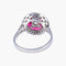 Bague 52 Bague étoile Art déco en or blanc 18K, rubis et diamants 58 Facettes AB66