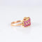 Bague 52 Bague jarretière en or jaune 18 ct et rubis 58 Facettes AB128