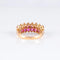 Bague 52 Bague jarretière en or jaune 18 ct et rubis 58 Facettes AB128