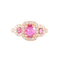 Bague 51 Bague trilogie épaulée en or jaune, rubis et diamants 58 Facettes AB127