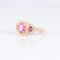 Bague 51 Bague trilogie épaulée en or jaune, rubis et diamants 58 Facettes AB127