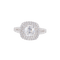Bague 51 Bague solitaire en or blanc 18 ct avec diamant 1,22 ct 58 Facettes 1