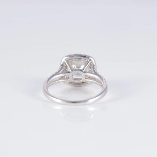 Bague 51 Bague solitaire en or blanc 18 ct avec diamant 1,22 ct 58 Facettes 1