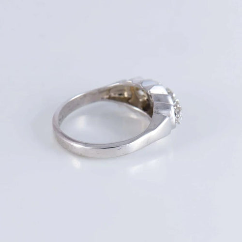 Bague 61 Bague jarretière - 5 diamants en or blanc 18 ct 58 Facettes AB593