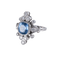 Bague 50 Bague duchesse en or blanc 18 ct, saphir de Ceylan et diamants 58 Facettes AB6