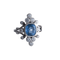Bague 50 Bague duchesse en or blanc 18 ct, saphir de Ceylan et diamants 58 Facettes AB6