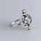Bague 50 Bague duchesse en or blanc 18 ct, saphir de Ceylan et diamants 58 Facettes AB6