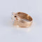 Bague 57 Bague tank double diamants en or jaune 18 ct et platine 58 Facettes AB2bis