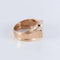Bague 57 Bague tank double diamants en or jaune 18 ct et platine 58 Facettes AB2bis