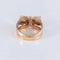 Bague 57 Bague tank double diamants en or jaune 18 ct et platine 58 Facettes AB2bis