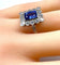 Bague 53 Bague en or blanc 18 carats avec saphir de Ceylan et diamants 58 Facettes AB410