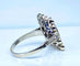 Bague 53 Bague en or blanc 18 carats avec saphir de Ceylan et diamants 58 Facettes AB410