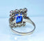 Bague 53 Bague en or blanc 18 carats avec saphir de Ceylan et diamants 58 Facettes AB410