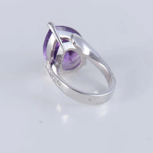 Bague 53 Marco Molinario - Bague en or blanc 18 ct améthyste et diamants 58 Facettes AB14