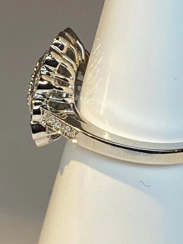 Bague 52 Bague marguerite de fiançailles en or 18 ct et diamants 58 Facettes AB47