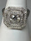 Bague 51 Bague de fiançailles - Bague octogonale en or 18 carats et diamants 58 Facettes AB46