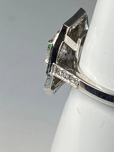 Bague 51 Bague de fiançailles - Bague octogonale en or 18 carats et diamants 58 Facettes AB46