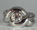 Bague 53 Bague en or blanc 18 carats avec diamant taille ancienne 0,80 ct 58 Facettes AB49