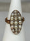Bague 47 Bague marquise en or 18 carats avec perles fines et diamants 58 Facettes AB54
