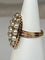 Bague 47 Bague marquise en or 18 carats avec perles fines et diamants 58 Facettes AB54