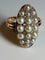 Bague 47 Bague marquise en or 18 carats avec perles fines et diamants 58 Facettes AB54