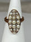 Bague 47 Bague marquise en or 18 carats avec perles fines et diamants 58 Facettes AB54