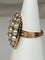 Bague 47 Bague marquise en or 18 carats avec perles fines et diamants 58 Facettes AB54