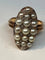 Bague 47 Bague marquise en or 18 carats avec perles fines et diamants 58 Facettes AB54