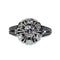 Bague 63 Bague fleur en or blanc 18 carats et diamants 58 Facettes AB60