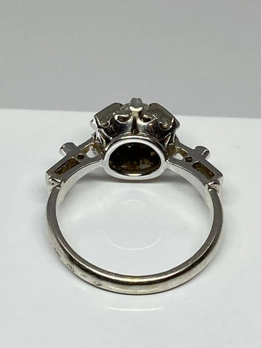 Bague 51 Bague solitaire en or gris 18 carats et diamants 58 Facettes AB72bis