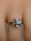 Bague 55 Bague marguerite en or blanc 18 carats et diamants 58 Facettes AB72
