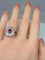 Bague 51 Bague ovale en or 18 carats avec rubis et diamants 58 Facettes AB75