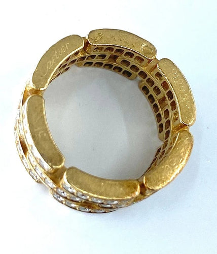 Bague 49 Cartier Maillons Panthère - Bague en or jaune 18 carats et diamants 58 Facettes AB78
